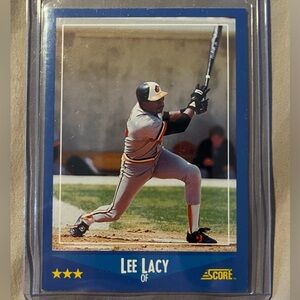VINTAGE Lee Lacy 1988 Baltimore Orioles Score MLB Baseball Trading Card